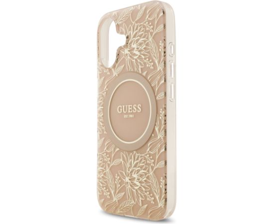 Guess IML Flowers Allover Strap MagSafe Case Aizsargapvalks priekš Apple iPhone 17 Neoriģinālie Maciņi