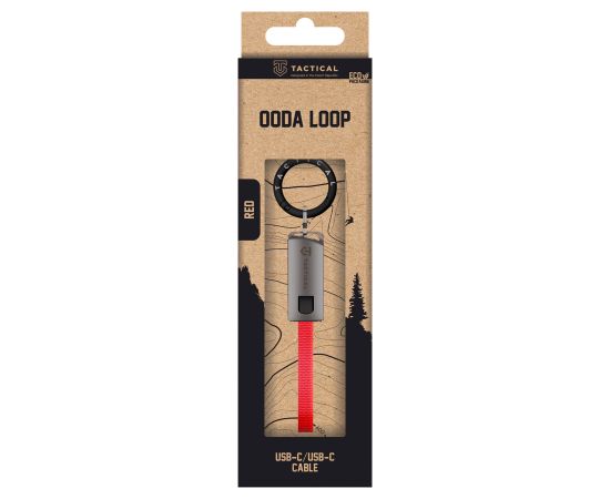 Tactical OODA Loop USB-C/USB-C Kabelis / sarkans Data USB kabeļi