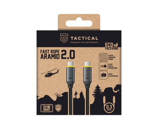 Tactical Fast Rope Aramid 2.0 USB-C/USB-C Кабель 0.3m Дата USB-кабели