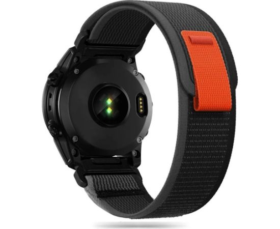 Tech-Protect Nylon Strap for Garmin Fenix ââ5|6|6 Pro|7 - Black|Orange Smart pūlksteņu aksesuāri