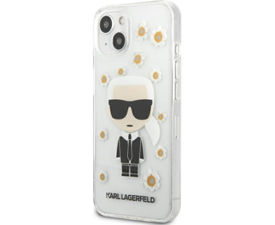 Karl Lagerfeld Ikonik Flower Case for iPhone 13 mini Transparent Neoriģinālie Maciņi