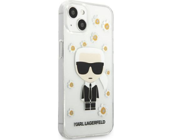 Karl Lagerfeld Ikonik Flower Case for iPhone 13 mini Transparent Neoriģinālie Maciņi