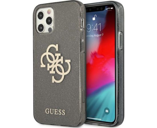 Guess GUHCP12LPCUGL4GBK iPhone 12 Pro Max 6,7" czarny|black hard case Glitter 4G Big Logo Чехлы - альтернативные