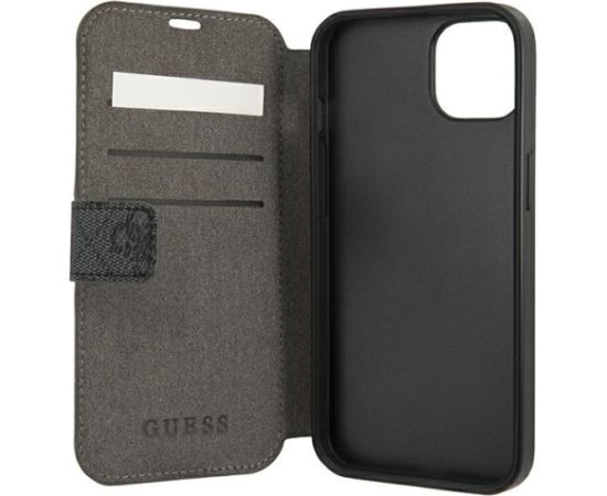 Guess GUBKP13S4GDGR iPhone 13 mini 5,4" szary|grey book 4G Stripe Neoriģinālie Maciņi