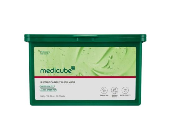 Medicube, Super Cica Soothing Face Mask, Soothing, Sheet Mask, For Face, 30 pcs, 350 g Sejas kopšana