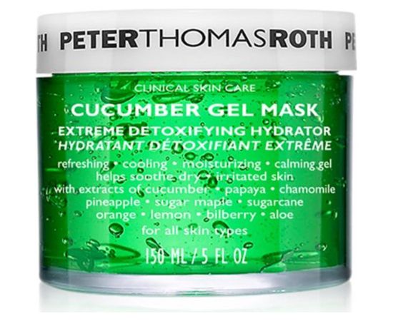 Peter Thomas Roth, Cucumber De-Tox, Soothing, Gel Mask, Face, 150 ml Sejas kopšana