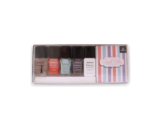 Sweet Talk Set Jessica: Phenom Vivid Colour, Nail Polish, PHEN-079, U Had Me At Hello, 14 ml + Phenom Vivid Colour, Nail Polish, PHEN-080, Smooth Talker, 14 ml + Phenom Vivid Colour, Top Coat, Nail Polish, PHEN-000, Finale Shine, 15 ml + Phenom Vivid Colo Dekoratīvā kosmētika