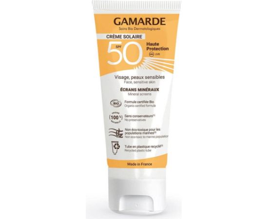 Gamarde, Gamarde, Bio, Sun Protection, Sunscreen Cream, For Face, SPF 50, 40 ml Косметика для тела