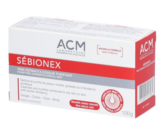 Laboratoire ACM, Sebionex, Purifying, Cleansing Bar, For Face, 100 g Sejas kopšana