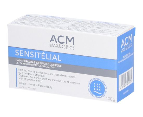 Laboratoire ACM, Sensitelial, Nourishing, Cleansing Bar, For Face & Body, 100 g Sejas kopšana