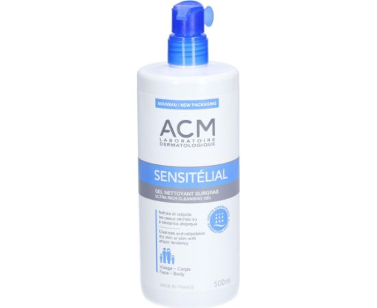 Laboratoire ACM, Sensitelial, Cleansing, Shower Gel, Very Dry To Potentially Atopic Sensitive Skin, 500 ml Dušas želejas ķermenim