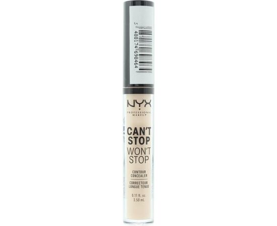 Nyx, Can't Stop Won't Stop, Vegan, Matte, Liquid Concealer, Light Ivory, 3.5 ml Kосметические средства
