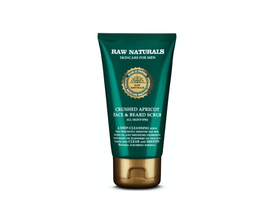 Raw Naturals, Apricot Face & Beard Scrub, Vegan, Exfoliating Scrub, 75 ml Ķermeņa kosmētika