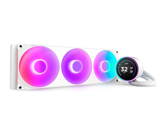 NZXT Kraken Elite 420 RGB 420 mm, water cooling white Охлаждение процессора