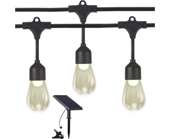 Artflow Dekor. lampu virtene solārā, G4x12, 0.5W, ar taimeri, 8.4m gara Āra apgaismojums