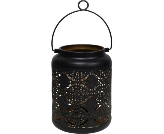 Artflow Dārza Laterna ar LED uz baterijām, 15x15x21cm, melna Āra apgaismojums