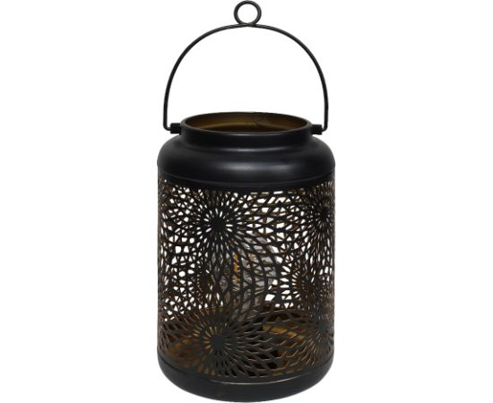 Artflow Dārza Laterna ar LED uz baterijām, 15x15x22cm, melna Āra apgaismojums