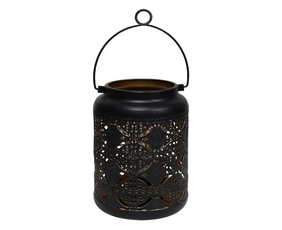 Artflow Dārza Laterna ar LED uz baterijām, 12x12x17cm, melna Наружное освещение