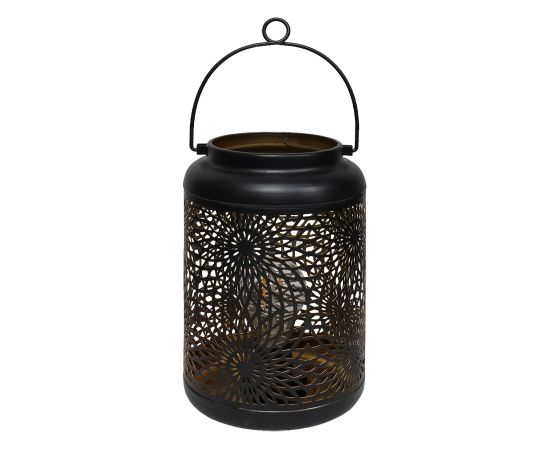 Artflow Dārza Laterna ar LED uz baterijām, 12x12x18cm, melna Наружное освещение