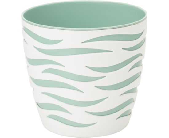 Form Plastic Puķu pods Sahara Duo 28cm balts/gaiši zaļš, 10.7L Interjera un Dizaina priekšmeti