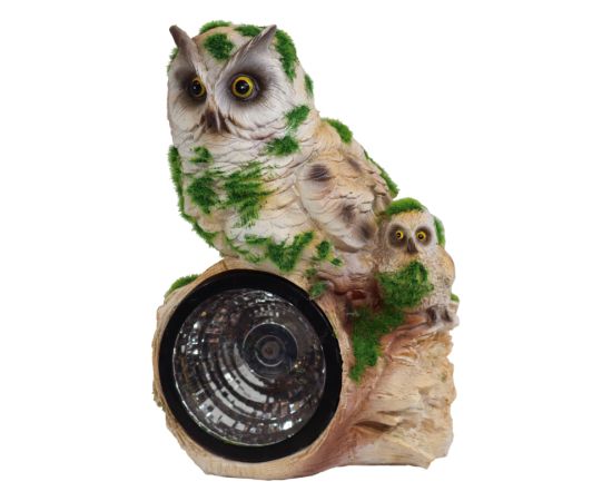 Besk Dārza dekors ar solāro gaismu Pūce uz celma Наружное освещение