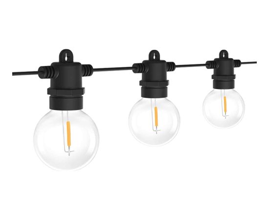 Artflow Dekoratīva lampu virtene, 10m gara, G40 E12x10gb, silti balt Āra apgaismojums