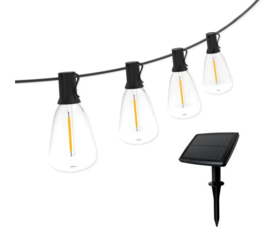 Artflow Dekoratīva lampu virtene ar saules bat., 8.25m, E12x12gb, s. balta Наружное освещение