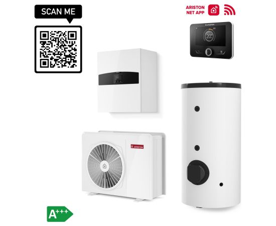 Siltumsūknis Ariston NIMBUS FLEX 50 S NET R32, Gaiss-ūdens, ar ūdens sildītāju, ar Wi-Fi, 7.57 kW Siltumsūkņi