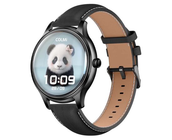 Smart Watch COLMI L28 (black silicone + black leather strap) Smart-Watch Pulksteņi