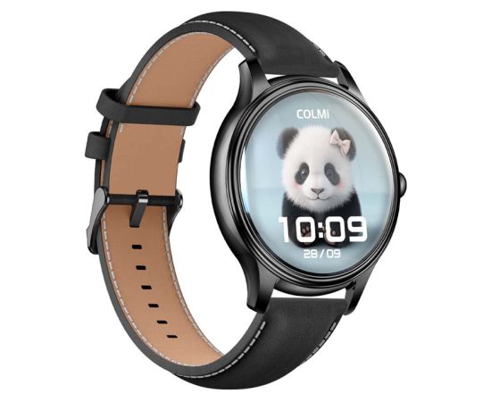 Smart Watch COLMI L28 (black silicone + black leather strap) Smart-Watch Pulksteņi