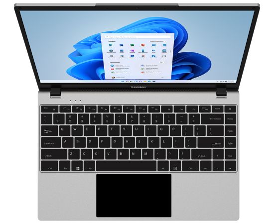 Thomson laptop Neo N14, 14.1-inch, Intel Celeron N4020, 1920x1080 FHD IPS, 8Gb RAM DDR4, 256Gb SSD, WiFi AC, BT, 1MP Webcam, 8000mAh 7.6V 14h, TypeC data, Windows 11, keyboard EN, Silver Portatīvie datori