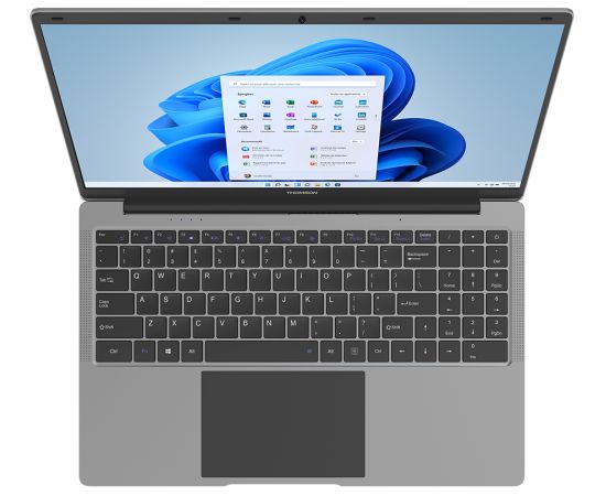 THOMSON laptop Neo N15, 15,6-inch, Intel Celeron N4020/1920x1080 FHD TN, 8GB RAM DDR4, 256Gb SSD, Wifi AC, BT, 1MP Webcam, TypeC data, 8000 mAh 7.6V, Windows 11S, Keyboard QWERTY US, Silver Portatīvie datori