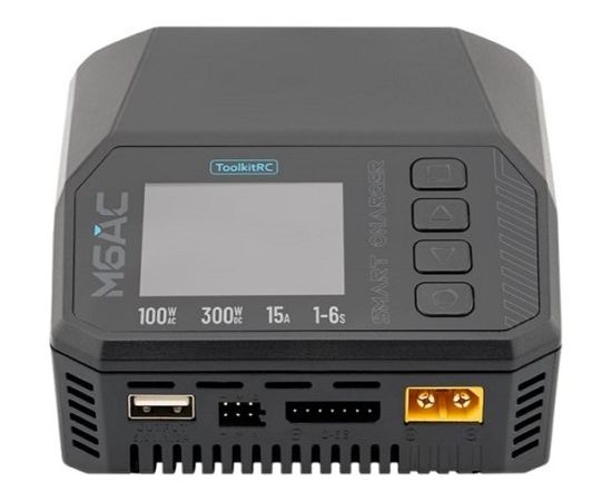 Toolkitrc M6AC Smart Battery Charger, AC 100W, DC 300W UPS Nepārtrauktā barošana
