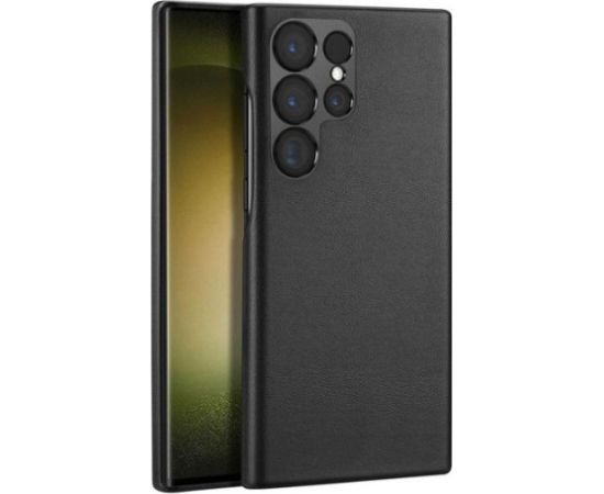 Dux Ducis -  Galaxy S23 Ultra elegant case made of artificial leather Black Neoriģinālie Maciņi