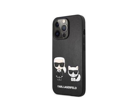 Karl Lagerfeld   iPhone 13 Pro Max Karl & Choupette PU Leather Case Black Neoriģinālie Maciņi