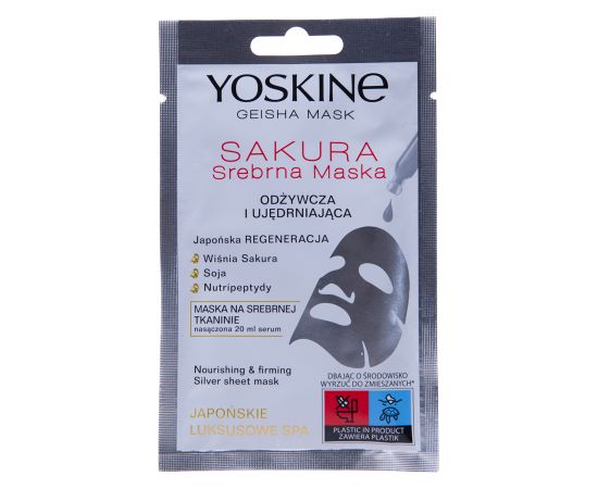 Yoskine, Geisha Sakura, Firming, Sheet Mask, Face, 20 ml Sejas kopšana