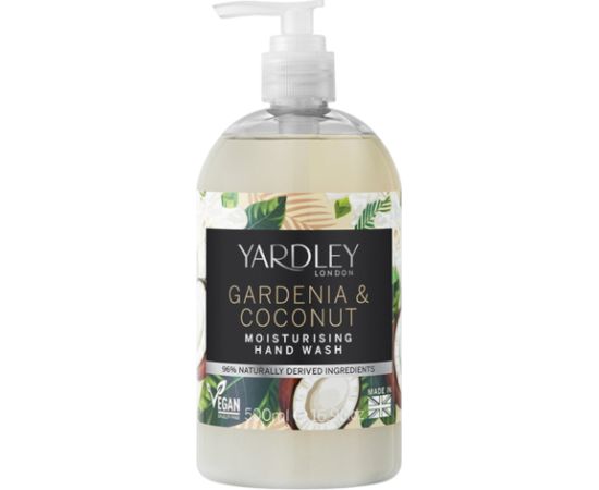 Yardley, Gardenia & Coconut Milk, Botanical, Cleanses, Hand Gel, 500 ml Ķermeņa kosmētika