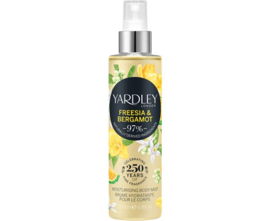 Yardley, Freesia and Bergamot, Scented Spray, For Women, 200 ml Unisex Smaržas