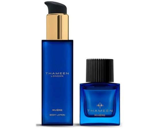 Set Thameen London: Riviere, Extrait De Parfum, Unisex, 50 ml + Riviere, Body Lotion, Body, 100 ml Dāvanu komplekti