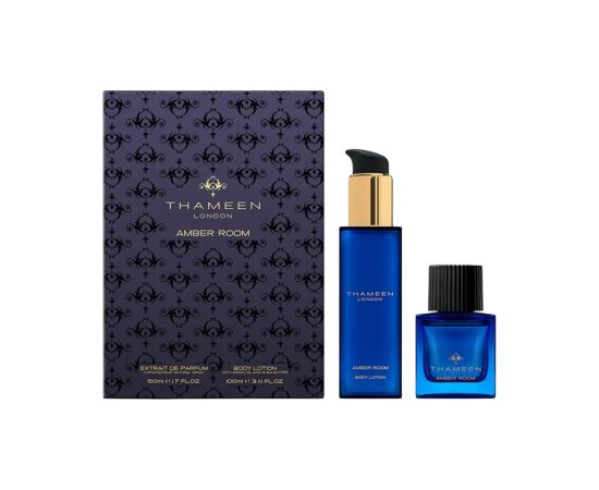 Set Thameen London: Amber Room, Extrait De Parfum, Unisex, 50 ml + Amber Room, Body Lotion, Body, 100 ml Dāvanu komplekti