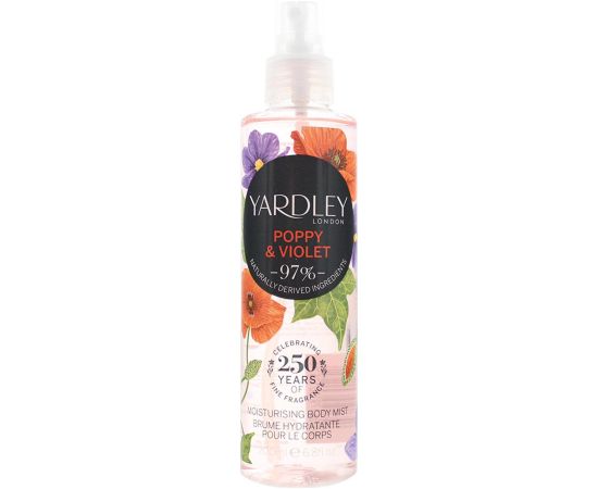 Yardley, Poppy and Violet, Scented Spray, For Women, 200 ml Unisex Smaržas