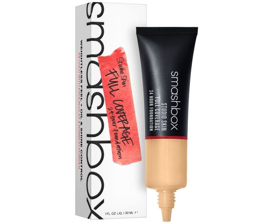 Smashbox, Studio Skin, High Cover, Liquid Foundation, 2.22, Light-Medium Neutral Olive, 30 ml Dekoratīvā kosmētika