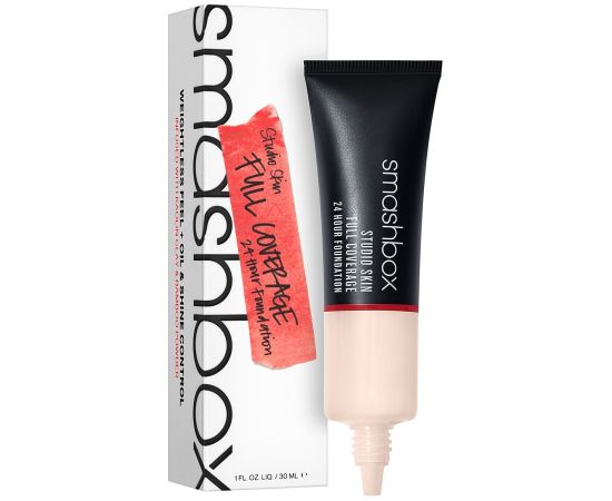 Smashbox, Studio Skin, High Cover, Liquid Foundation, 1, Fair Undertone Cool With Hints Of Peach, 30 ml Dekoratīvā kosmētika