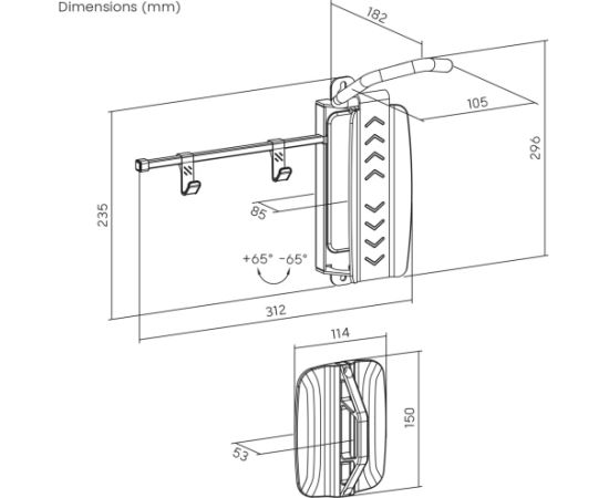 Maclean wall mounted bicycle holder stand, 35kg max, MC-499 Велосипеды