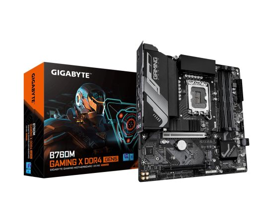 Mainboard GIGABYTE Intel B760 LGA 1700 micro ATX RAM DDR4-SDRAM 4xSlots 2xNumber of M.2 (M) slots B760MGXDDR4GEN5 Материнские платы