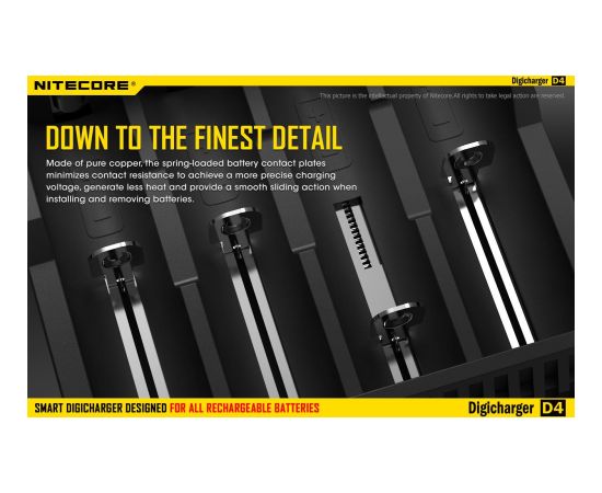 BATTERY CHARGER 4-SLOT/D4 EU NITECORE Baterijas un akumulatori