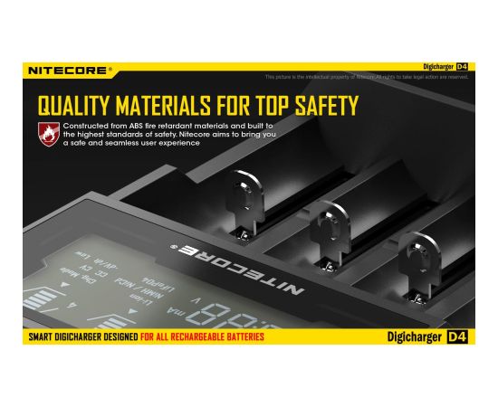 BATTERY CHARGER 4-SLOT/D4 EU NITECORE Baterijas un akumulatori