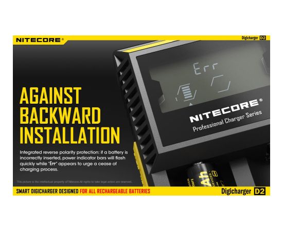 BATTERY CHARGER 2-SLOT/D2 EU NITECORE Baterijas un akumulatori
