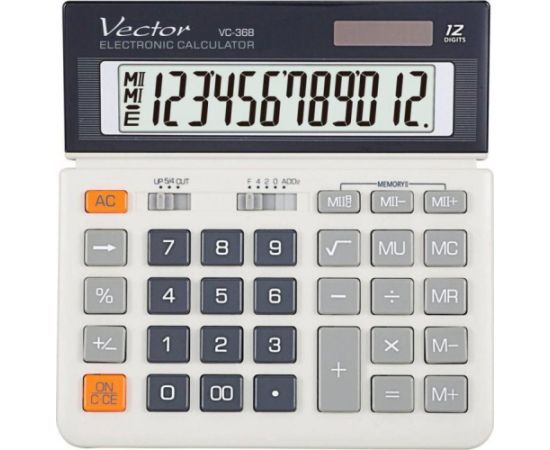 Kalkulator Vector VC-368 biurkowy (X17044) Jaunumi - Birojam