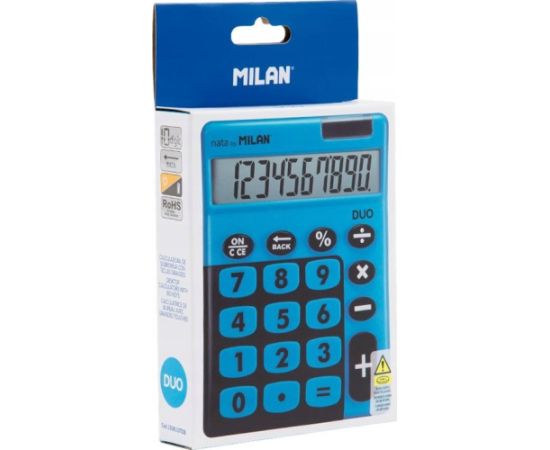 Kalkulator 10 poz. Touch Duo niebieski MILAN Jaunumi - Birojam